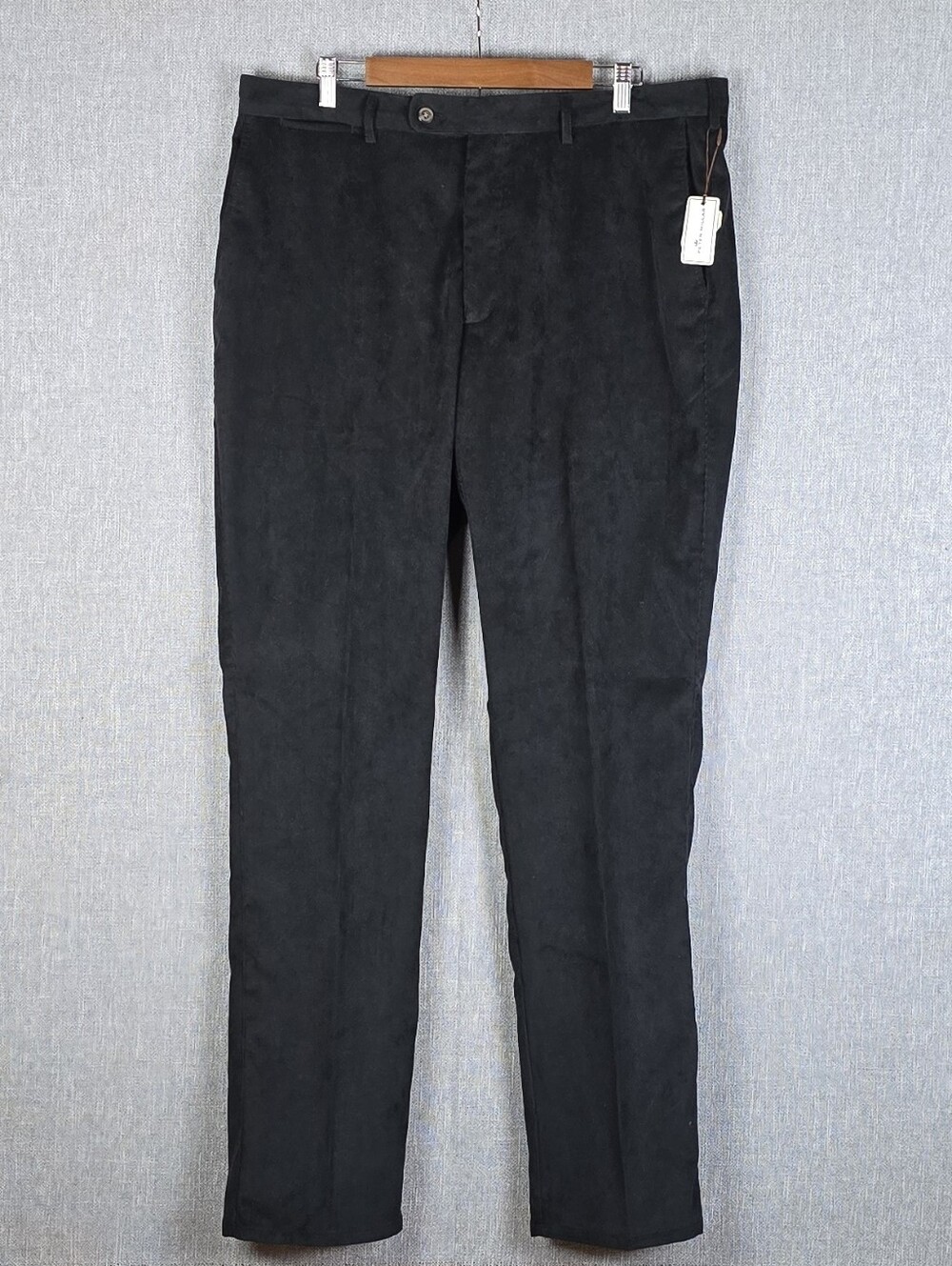 Peter Millar Nanoluxe Black Corduroy Dress Slacks Sz 38(39×35)